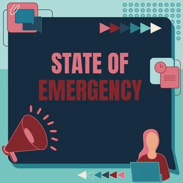 Writing displaying text State Of Emergency. Business approach acknowledging an Stock-Illustration