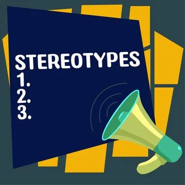 Writing displaying text Stereotypes. Business overview any thought widely Stock Illustration