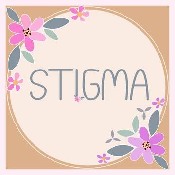 Writing displaying text Stigma. Conceptual photo feeling of disapproval that Stock Illustration