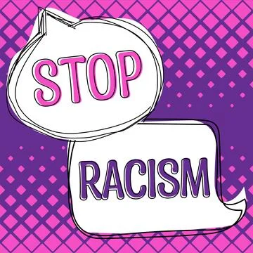Writing displaying text Stop Racism. Word Written on end the antagonism directed Illustrazione stock
