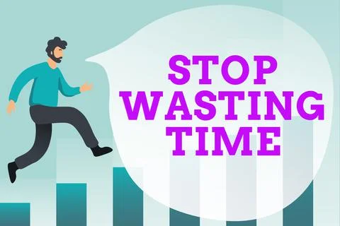 Writing displaying text Stop Wasting Time. Word Written on Organizing Management 库存插图