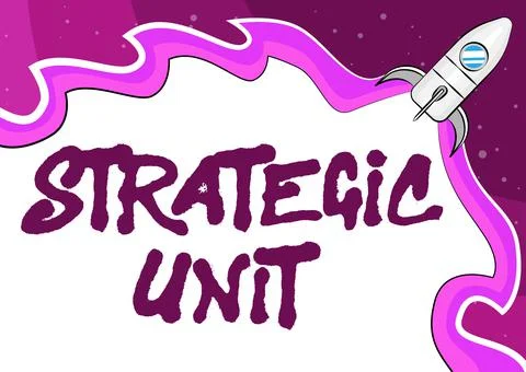 Writing displaying text Strategic Unit. Business approach profit center focused Illustrazione stock
