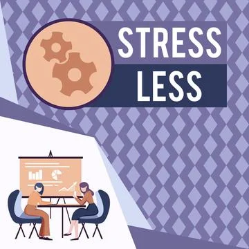 Writing displaying text Stress Less. Business showcase Stay away from problems Stock Illustration