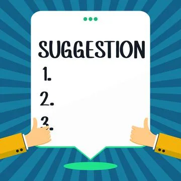 Writing displaying text Suggestion. Internet Concept the process of one thought Stock Illustration