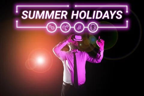Writing displaying text Summer Holidays. Business showcase Vacation during the Stock-Fotos