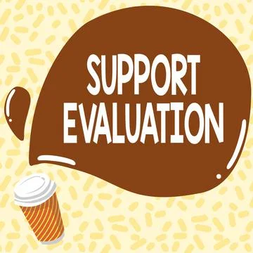 Writing displaying text Support Evaluation. Conceptual photo Assisting process イラスト素材