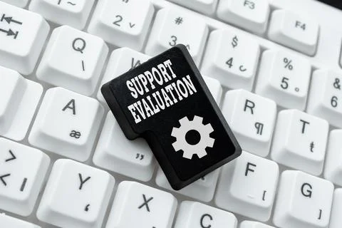 Writing displaying text Support Evaluation. Business concept Assisting process Stock Photos