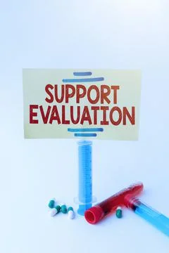 Writing displaying text Support Evaluation. Internet Concept Assisting process Stock Photos