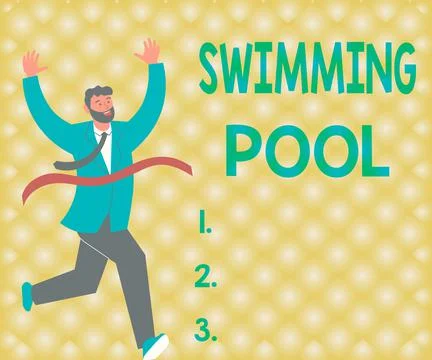 Writing displaying text Swimming Pool. Word Written on Structure designed to Stock Illustration