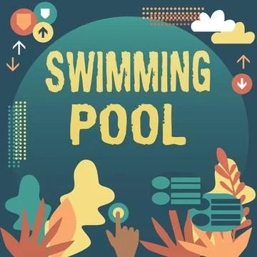 Writing displaying text Swimming Pool. Word Written on Structure designed to Stock Illustration