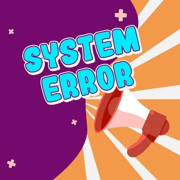 Writing displaying text System Error. Word for Technological failure Software Stock Illustration