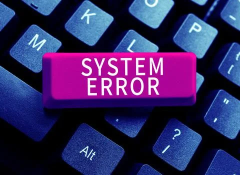 Writing displaying text System Error. Business showcase Technological failure Foto stock