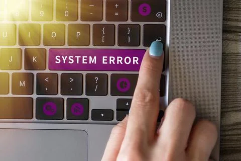 Writing displaying text System Error. Concept meaning Technological failure Foto stock