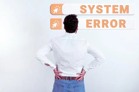 Writing displaying text System Error. Conceptual photo Technological failure 스톡 사진