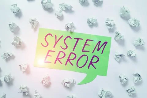 Writing displaying text System Error. Business approach Technological failure 스톡 사진