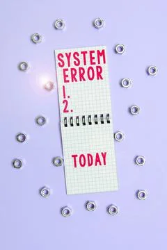 Writing displaying text System Error. Business showcase Technological failure Stock Photos