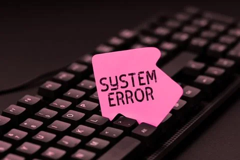 Writing displaying text System Error. Business idea Technological failure Stock-Fotos