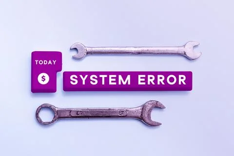 Writing displaying text System Error. Business showcase Technological failure Stock Photos