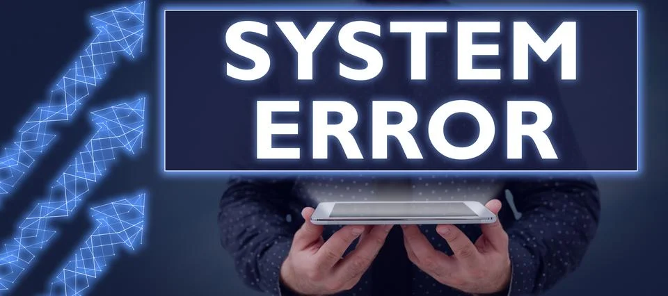 Writing displaying text System Error. Internet Concept Technological failure Stock Photos