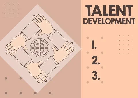 Writing displaying text Talent Development. Concept meaning Building Skills Stock Illustration