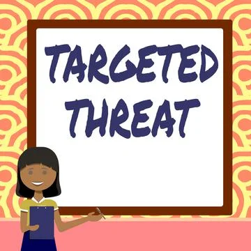 Writing displaying text Targeted Threat. Word Written on class of malware Stock Illustration