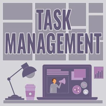Writing displaying text Task Management. Conceptual photo the process of Stockillustratie