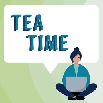 Writing displaying text Tea Time. Internet Concept the time in the afternoon Ilustración de archivo