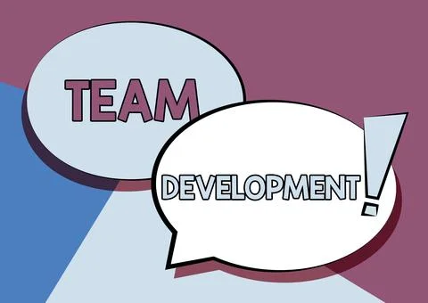 Writing displaying text Team Development. Concept meaning learn why and how Stockillustratie