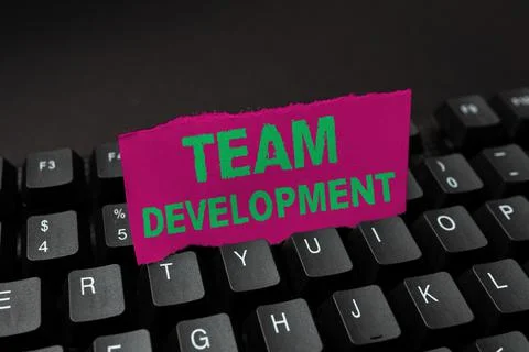 Writing displaying text Team Development. Word Written on learn why and how 库存照片