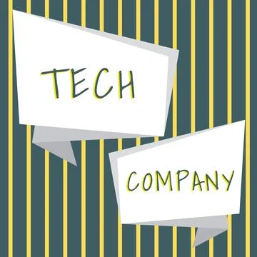 Writing displaying text Tech Company. Business showcase a company that invents Stock Illustration