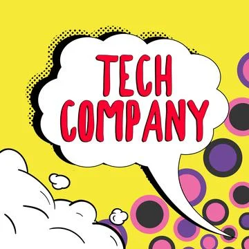 Writing displaying text Tech Company. Word Written on a company that invents or イラスト素材