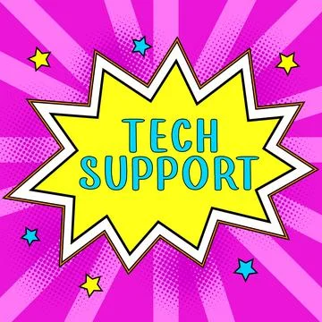 Writing displaying text Tech Support. Word Written on Assisting individuals who Stock Illustration