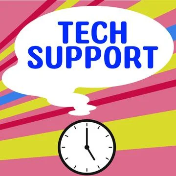 Writing displaying text Tech Support. Business concept Assisting individuals who 스톡 일러스트