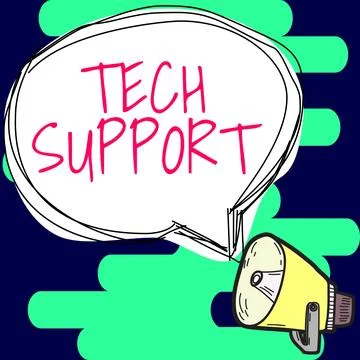Writing displaying text Tech Support. Business concept Assisting individuals who 스톡 일러스트