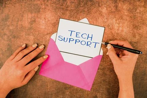 Writing displaying text Tech Support. Business showcase Assisting individuals Stock Photos