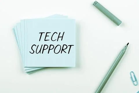Writing displaying text Tech Support. Business showcase Assisting individuals Stock Photos