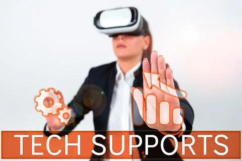 Writing displaying text Tech Supports. Business showcase Help given by Stock Photos