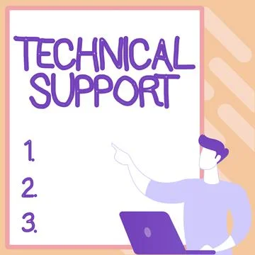 Writing displaying text Technical Support. Business idea Repair and advice Illustrazione stock