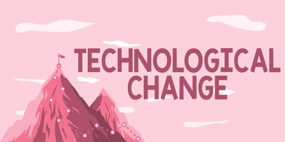 Writing displaying text Technological Change. Internet Concept increase in the Stock Illustration