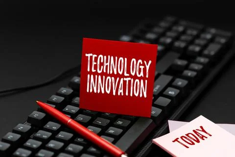 Writing displaying text Technology Innovation. Business concept advanced net Stock Photos