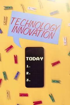 Writing displaying text Technology Innovation. Concept meaning advanced net Foto stock