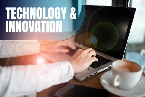 Writing displaying text Technology Innovation. Concept meaning Application of Foto stock