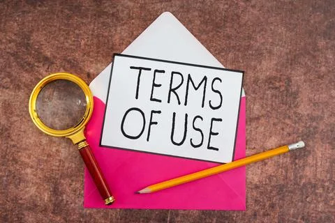 Writing displaying text Terms Of Use. Business approach Established conditions Stock Photos