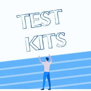 Writing displaying text Test Kits. Conceptual photo tools used to detect the Stock Illustration