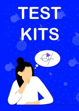 Writing displaying text Test Kits. Business idea tools used to detect the Stock Illustration