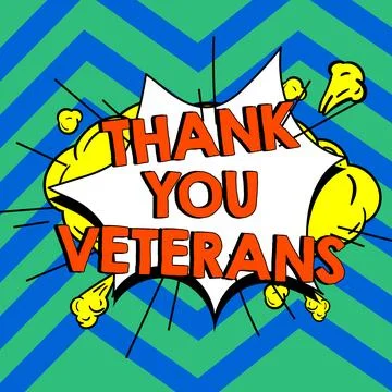 Writing displaying text Thank You Veterans. Business idea Expression of Stockillustratie