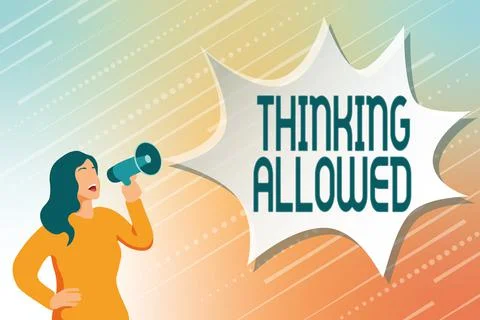 Writing displaying text Thinking Allowed. Business showcase expressing in Stock Illustration