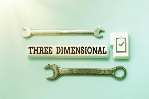 Writing displaying text Three Dimensional. Business showcase Things that have Foto stock