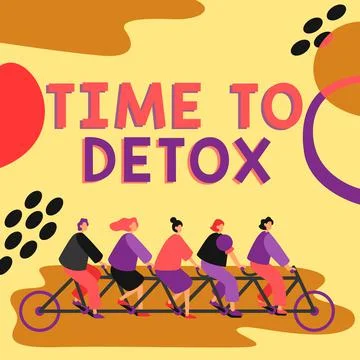 Writing displaying text Time To Detox. Business idea business review inspection イラスト素材