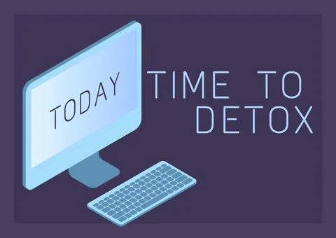 Writing displaying text Time To Detox. Word Written on business review Stockillustratie
